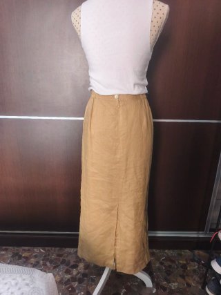 Falda larga Punto Roma beige