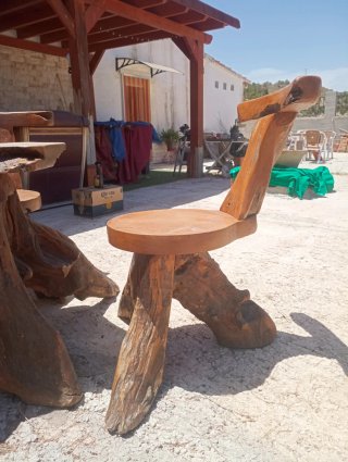 Conjunto mesa y sillas madera maciza