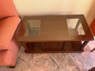 Mesa de centro madera y cristal