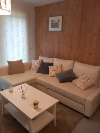 Sofá Cama Beige Piel Sintética
