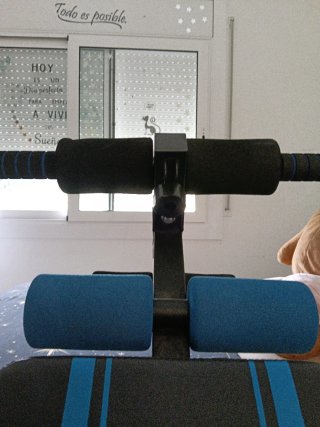 Tabla de abdominales negra/azul