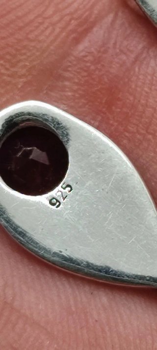 Pendientes de Plata y Granates.