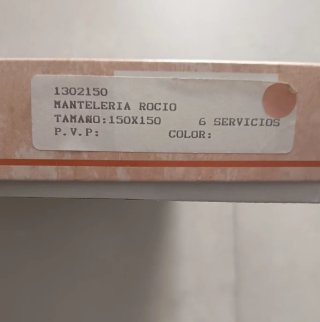 Mantelería Rocio 6 servicios