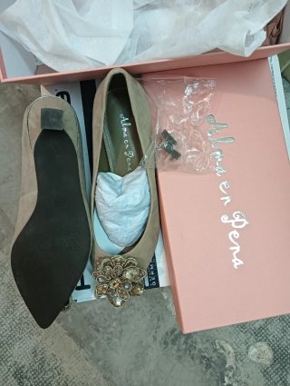 Zapatos de Salón Beige Talla 38