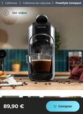 ✅️ Cafetera Cápsulas Freestyle Compact