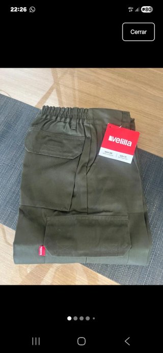 2 Pantalones de trabajo Velilla Talla XS/34