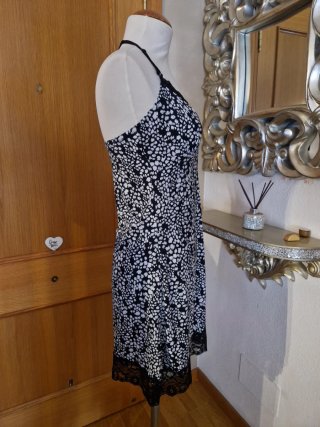 Vestido/Combinación Negro y Blanco Talla S/M