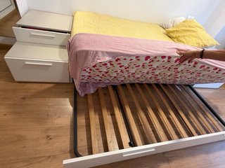 Cama nido con cajoneras blanca