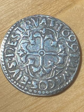 Raro 1 REALE d’Argento 1699 zecca di Cagliari -SPL