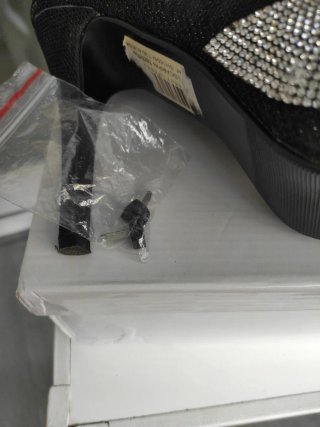 Zapatos Tattisa Negros Brillantes Talla 38