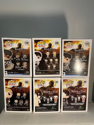 Lotto Funko Pop Attack on Titan