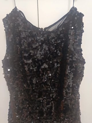 Vestido fiesta lentejuelas negro