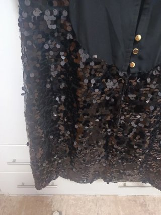 Vestido fiesta lentejuelas negro