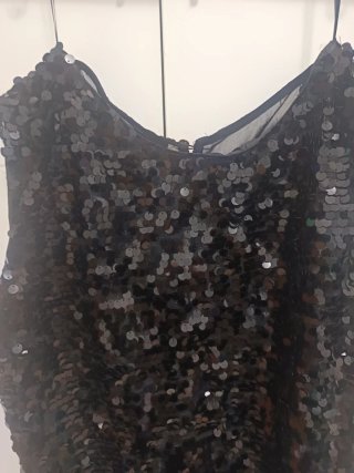 Vestido fiesta lentejuelas negro