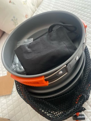 Set de camping para cocinar.