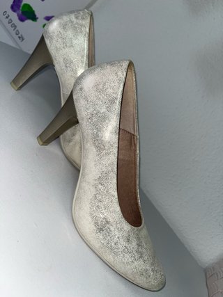 Tacones Salón Talla 39 Plateados