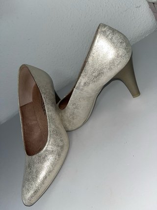Tacones Salón Talla 39 Plateados