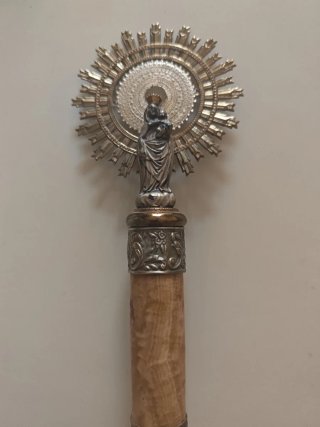 Virgen del Pilar 24 cm Plata de Ley