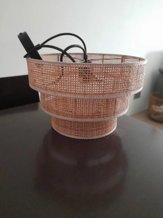 Lámpara de techo imitación mimbre