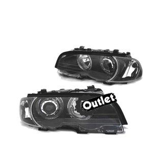 ML FAROS BMW E46 COUPE CABRIO 99-03 OJOS ANGEL LED NEGROS R0