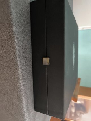 Caja Almacenamiento Madera y Cartón Negra