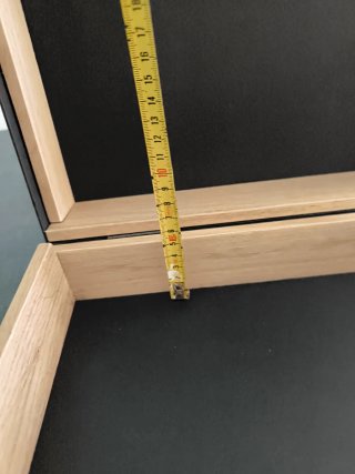 Caja Almacenamiento Madera y Cartón Negra