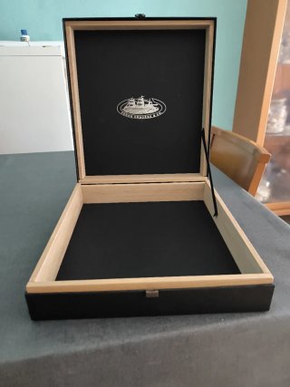 Caja Almacenamiento Madera y Cartón Negra