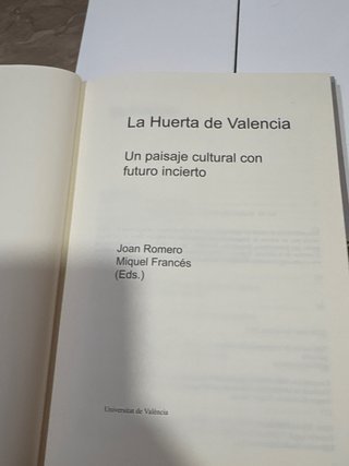 La Huerta de Valencia Un paisaje cultural con f...