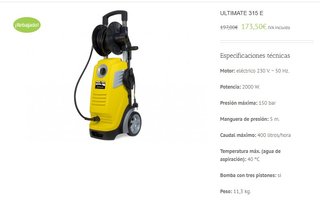Hidrolimpiadora Garland Ultimate 315 E