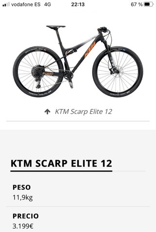 Bicicleta de Montaña KTM Talla M