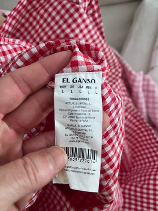 Camisa El Ganso cuadros rojo y blanco