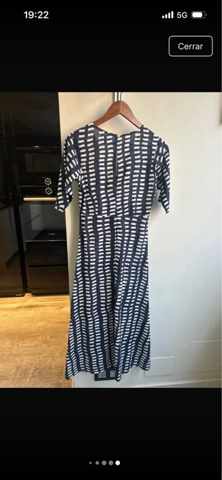 Vestido cuadros azul y blanco