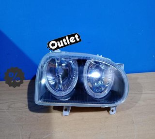 ML FAROS VOLKSWAGEN VW GOLF 3 OJOS ANGEL FONDO NEGRO H7 H7 R