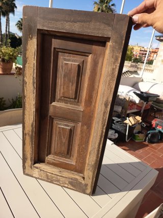Ventana madera con hoja interior cierre