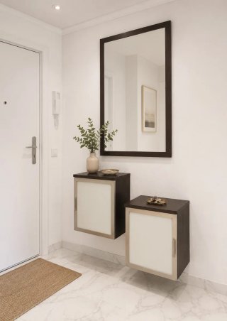 Mueble recibidor moderno flotante