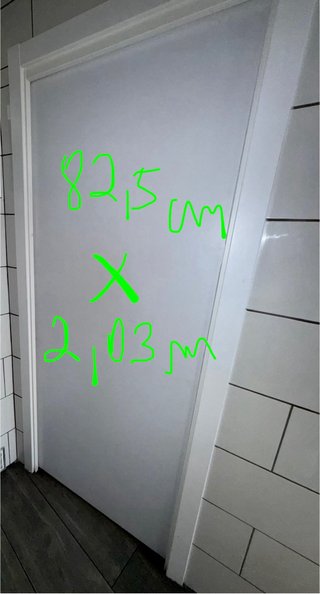 8 Puertas abatibles, lisas, de melanina, blancas