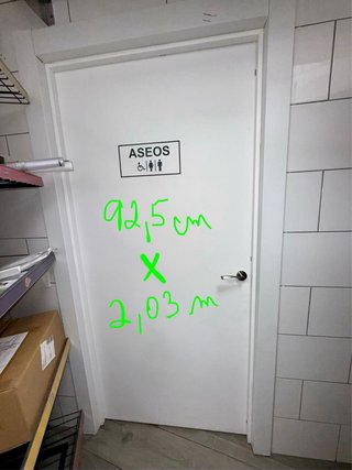 8 Puertas abatibles, lisas, de melanina, blancas