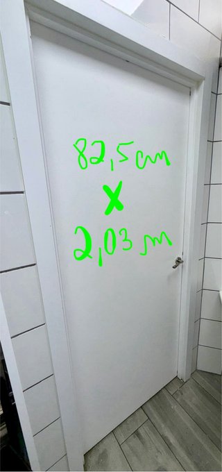 8 Puertas abatibles, lisas, de melanina, blancas
