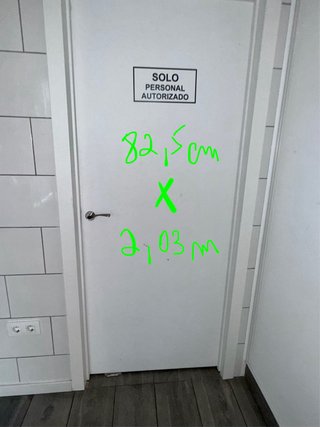 8 Puertas abatibles, lisas, de melanina, blancas