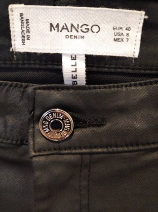 Pantalón pitillo Mango negro talla 40