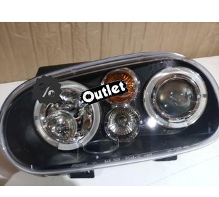 ML FAROS VOLKSWAGEN VW GOLF 4 OJOS ANGEL LED LOOK R32 FONDO
