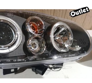 ML FAROS VOLKSWAGEN VW GOLF 4 OJOS ANGEL LED LOOK R32 FONDO