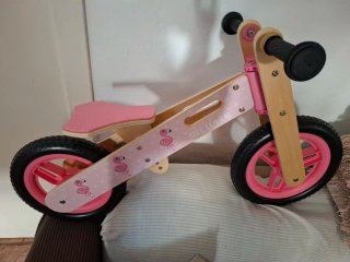 Bicicleta de madera infantil sin ruedas