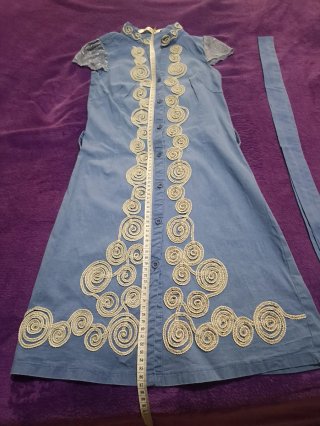Vestido MAN MAN azul y gris talla S