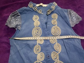 Vestido MAN MAN azul y gris talla S