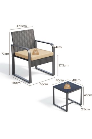 Conjunto Muebles Jardín Ratán y Metal