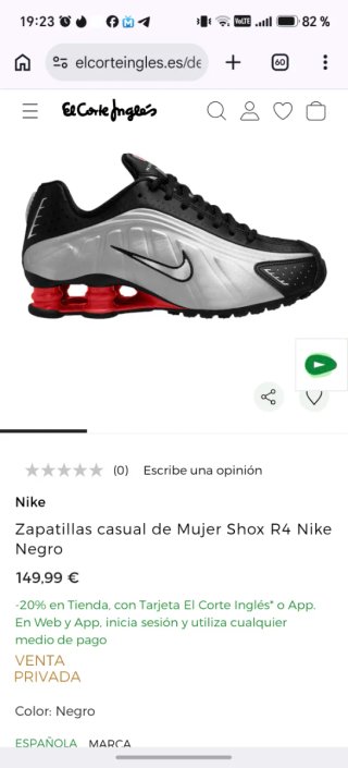 Nike Shox R4 Plata y Rojo