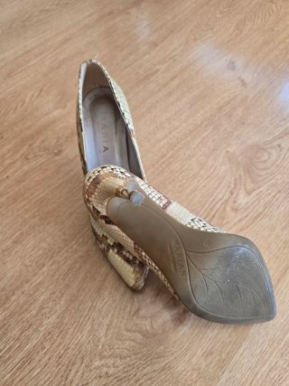 Zapatos Marian Piel Serpiente Beige/Marrón