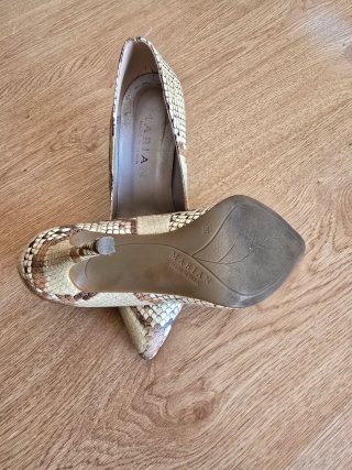 Zapatos Marian Piel Serpiente Beige/Marrón