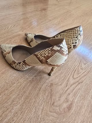 Zapatos Marian Piel Serpiente Beige/Marrón